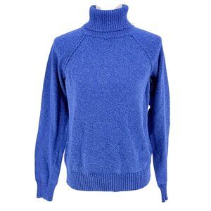 Karen Scott Blue Turtleneck Sweater M 100% Cotton